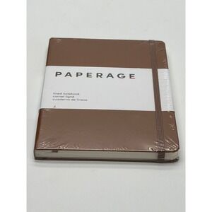 Paperage Lined Notebook Brown Hardcover Journal 160 Pages 5.6x8 inch 100gsm